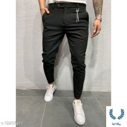 FNF Black Solid Ankle Length Slim Fit Men's Track Pant Name: FNF Black Solid Ankle Length Slim Fit Men's Track Pant Fabric: Polyester Pattern: Solid Net Quantity (N): 1 Sizes:  30 (Waist Size: 30 in, Length Size: 35 in)  32 (Waist Size: 32 in, Length Size: 36 in)  34 (Wn) 