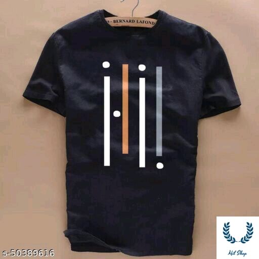 Trendy Modern Men Tshirts Name: Trendy Modern Men Tshirts Fabric: Cotton Blend Sleeve Length: Short Sleeves Pattern: Printed Sizes: M (Chest Size: 38 in, Length Size: 26 in)  L (Chest Size: 40 in, Length Size: 26.5 in)  XL (Chest Size: 42 in, Length Size: 27 in)  Country of Origin: India
