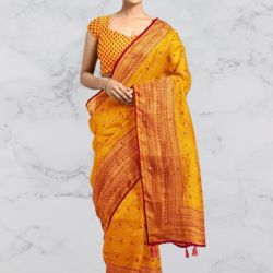 Embroidered Jute Silk Saree