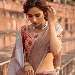 Abhirupi linen Silk saree