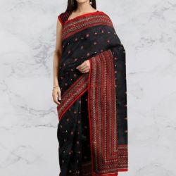 Embroidered Jute Silk Saree