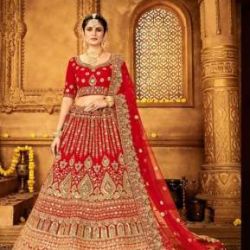 Maya Bridal Lehenga Choli red