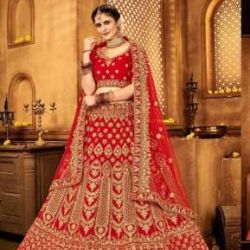 Maya Bridal Lehenga Choli red