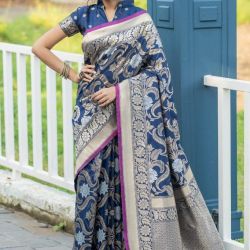 Soft Banarasi Handloom Weaving Silk saree