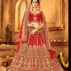 Maya Bridal Lehenga Choli red