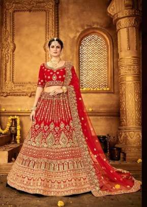 Maya Bridal Lehenga Choli red