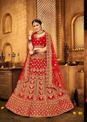 Maya Bridal Lehenga Choli red