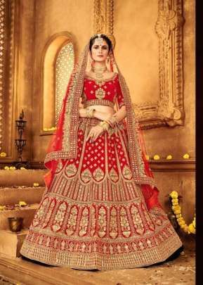 Maya Bridal Lehenga Choli red