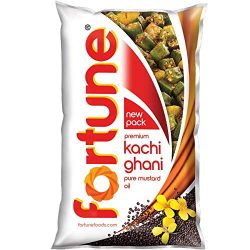Fortune Premium Kachi Ghani Pure Mustard Oil, 1 tr Pouch
