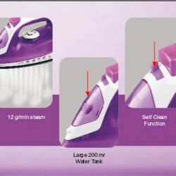 Havells Vapor Pro 1250 watt Steam Iron (Purple)