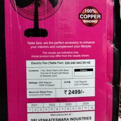 GC FANS AND APPLIANCES  1YEAR WARRANTY ONLY ON MOTER 400MM SWEEP HIGH SPEED 100% COPPER WINDING 