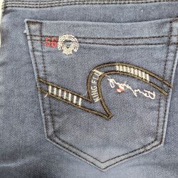 Slim Fit Men's Navy Blue Light Shade Stretchable Jogger Denim Jeans  Size _28