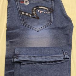 Slim Fit Men's Navy Blue Light Shade Stretchable Jogger Denim Jeans  Size _28