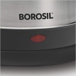  Borosil Rio 1.5 L Electric Kettle, Stainless Steel Inner Body, Boil Water For Tea, Coffee, Soup, Silver