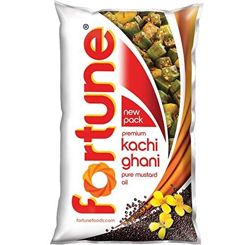 Fortune Premium Kachi Ghani Pure Mustard Oil, 1 tr Pouch