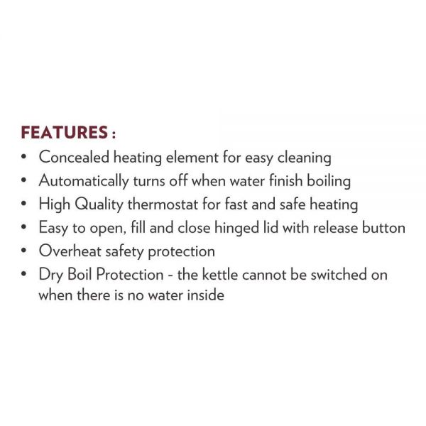  Borosil Rio 1.5 L Electric Kettle, Stainless Steel Inner Body, Boil Water For Tea, Coffee, Soup, Silver