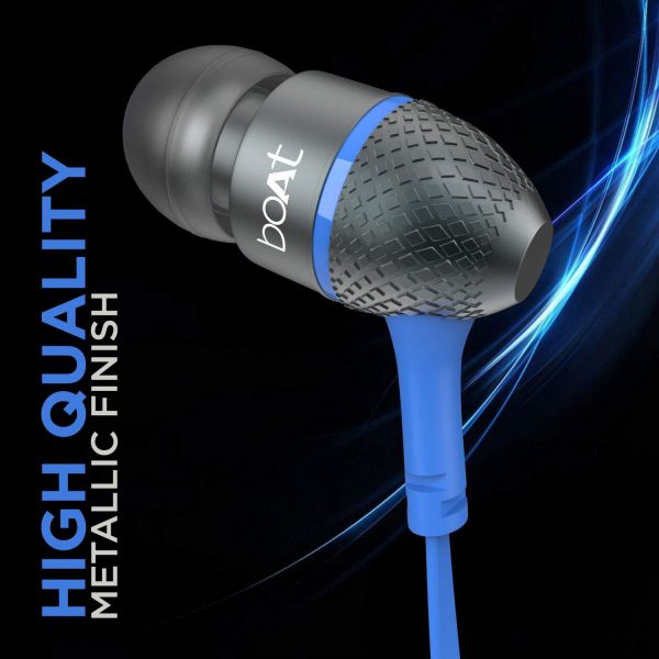 boAt Bassheads 225 in Ear Wired Earphones with Mic(Blue)