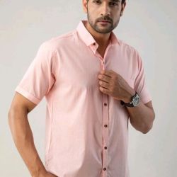 Peach formal plain solid print