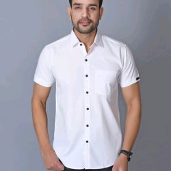 Lee cross mens half sleeve White shirt 