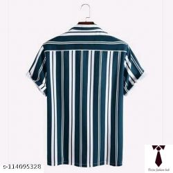 Catalog Name:*Fancy Fashionista Men Shirts* Fabric: Lycra Sleeve Length: Short Sleeves Pattern: Striped Net Quantity (N): 1 Sizes: M (Chest Size: 38 in, Length Size: 27 in)  L (Chest Size: 40 in, Length Size: 27.5 in)  XL (Chest Size: 42 in, Length Size: 28 in)   
