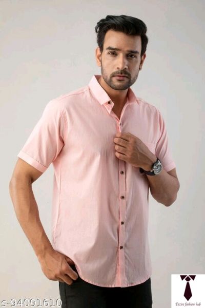 Peach formal plain solid print