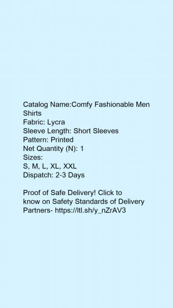 Mens imported lycra digital printed casual half shirt