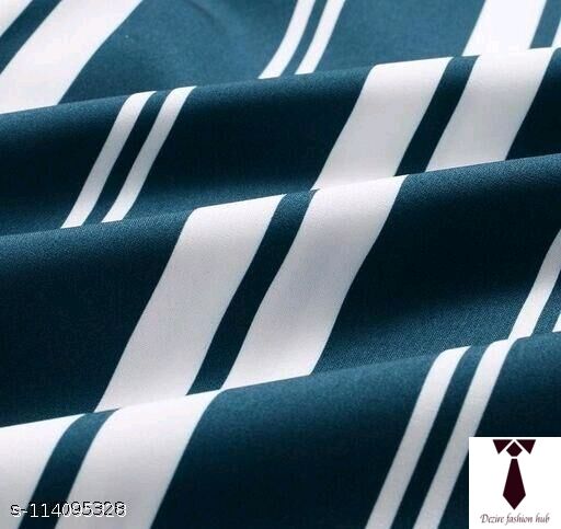Catalog Name:*Fancy Fashionista Men Shirts* Fabric: Lycra Sleeve Length: Short Sleeves Pattern: Striped Net Quantity (N): 1 Sizes: M (Chest Size: 38 in, Length Size: 27 in)  L (Chest Size: 40 in, Length Size: 27.5 in)  XL (Chest Size: 42 in, Length Size: 28 in)   