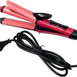 2 in 1 Hair Straightener Plus Curler with Ceramic Plate 