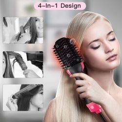 3 in 1 One Step Hot Air Hair Dryer & Volumizer with Upgrade Feature Anti-Scald Negative Ion Hair Straightener Brush for All Hair Style