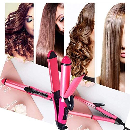 2 in 1 Hair Straightener Plus Curler with Ceramic Plate 