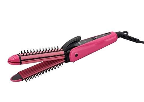 3 in 1 hair straightener exclusive hair pressing machine MULTIFUNCTION PREFECT CURL HAIR STRIGHTNER Hair Straightener (Pink)
