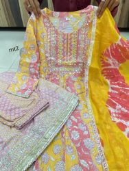 Featuring beautiful Sharara Set with short anarkali top