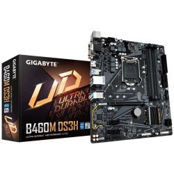 GIGABYTE B460M DS3H Ultra Durable Motherboard with GIGABYTE 8118 Gaming LAN PCIe Gen3 x4 M2 7 Colors RGB LED Strips Support