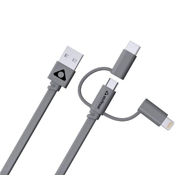 Stuffcool Trish 3 in 1 Cable 3AMP Type-C