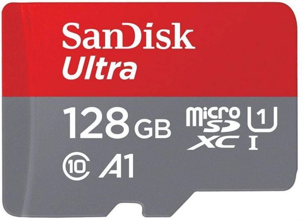 SanDisk Ultra MicroSDXC 128GB UHS-I Class 10 Memory Card with Adapter