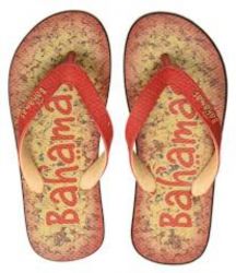 Flip flop red beige