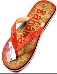 Flip flop red beige