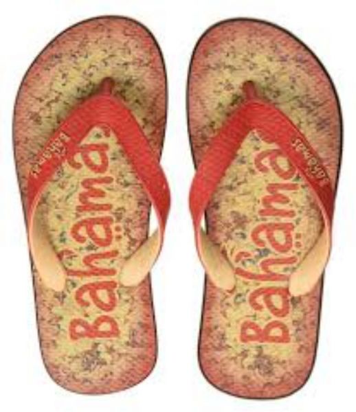 Flip flop red beige