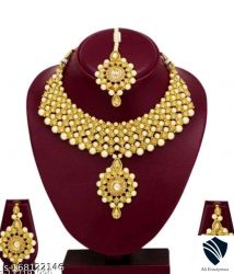 Kundan chokar necklace jewellery set for women/girls