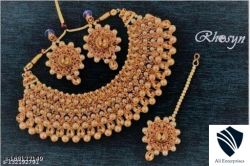 Kundan chokar necklace jewellery set for women/girls