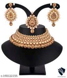 Kundan chokar necklace jewellery set for women/girls