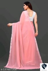 Silk FENCY GEORGETTE CUT WORK 