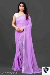 Banarasi Silk FENCY GEORGETTE CUT WORK SAREE