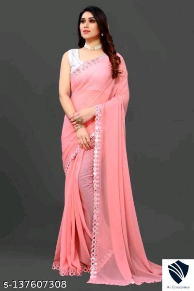 Silk FENCY GEORGETTE CUT WORK 