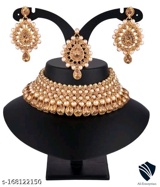 Kundan chokar necklace jewellery set for women/girls