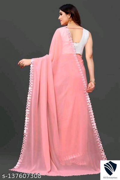 Silk FENCY GEORGETTE CUT WORK 