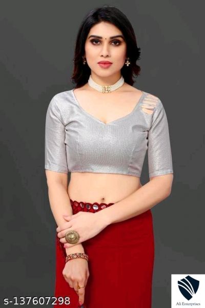 Red FENCY GEORGETTE CUT WORK 