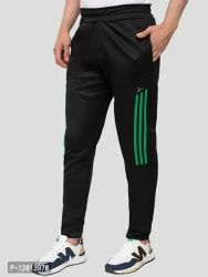 Polyester Black Track pants Single Pack