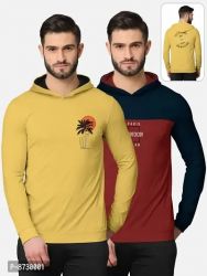 Pack of 2 Trendy Front and Back Printed Full Sleeve 