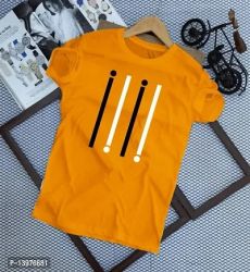 Stylish Cotton Blend Round Neck Half sleeve T Shirt For Men